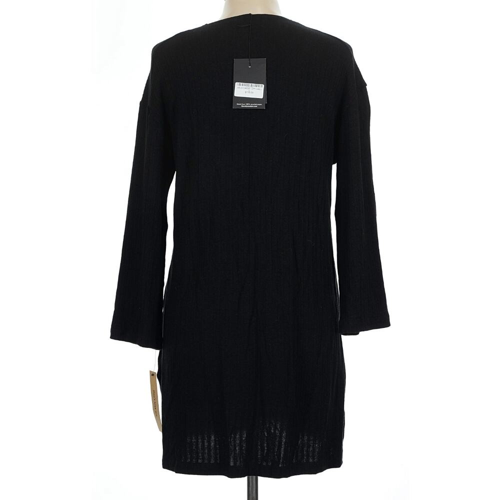 Reformation Black Knit V Neck Jaelyn Mini Dress Size L NWT Feminine Minimalist - Picture 3 of 7